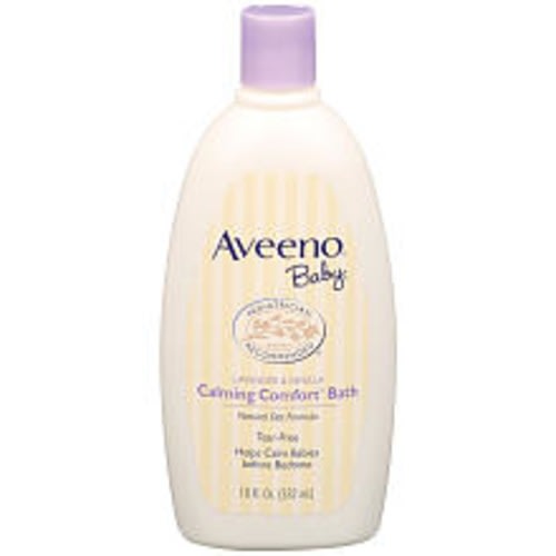 Aveeno Baby Nighttime Calming Comfort Bath, Body & Hair Wash - Lavender and Vanilla Scent - 18 fl oz