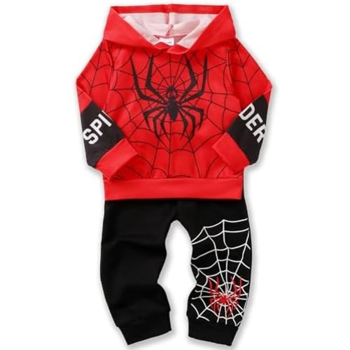 Renotemy Toddler Infant Baby Boy Clothes Outfit Long Sleeve Hoodie Sweatshirt Casual Fall Winter Clothes Set for Toddler Boy