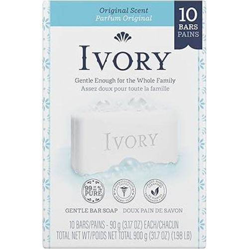 Ivory Original Bath Bar, 3.1 Ounce (Pack of 10) | Family Pack | Bars