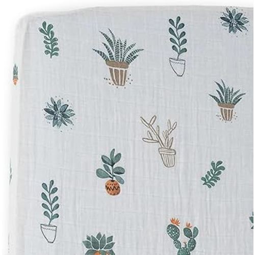 Little Unicorn Cotton Muslin Fitted Sheet - Prickle Pots yobio