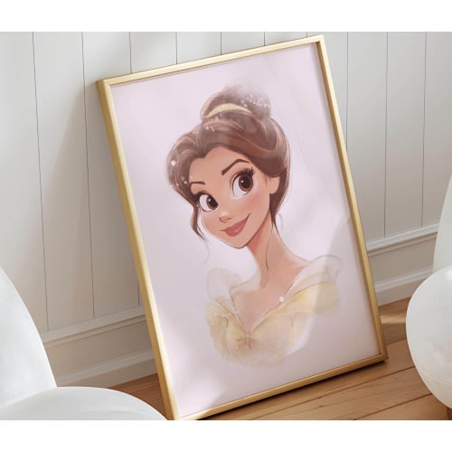 Princess Wall Art, Princess Art Prints, Princess set of 10, Princess Wall Decor, Watercolor Princess Art, Nursery Princess Poster