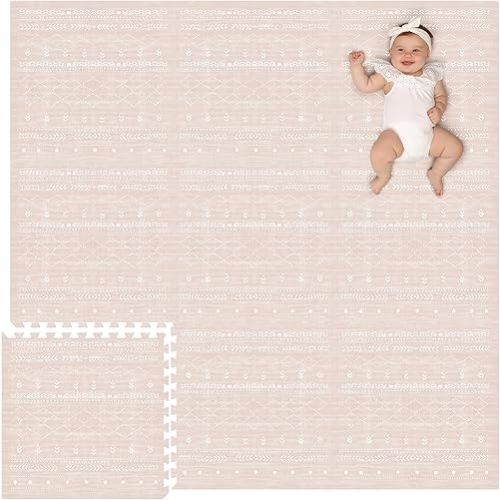 Lillefolk Baby Foam Play Mat - Baby Playmat | Tiles for Kids Interlocking Mat - Foam Baby Mat for Babies & Toddlers - Non Toxic Play Mat for Baby Tummy Time Mat (Large Size 6x6 ft (9 Tiles), Dusk