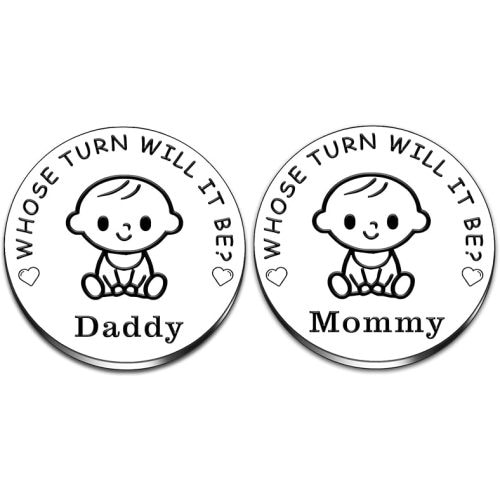 Decision Coin New Parents Gifts Funny New Baby Gifts for Mom Dad Pregnancy Gift for Expecting Parents Christmas Gift for Mummy and Daddy