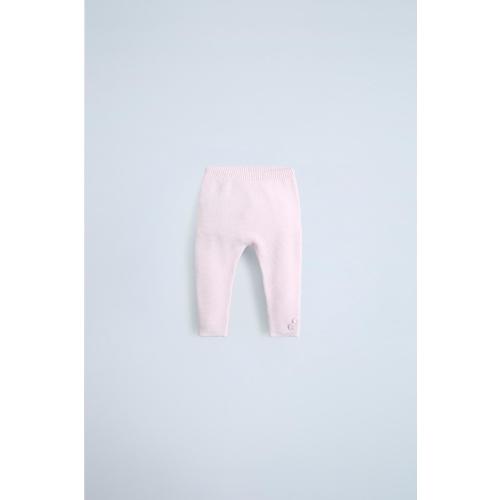 FLORAL KNIT PANTS - Pale pink | ZARA United States