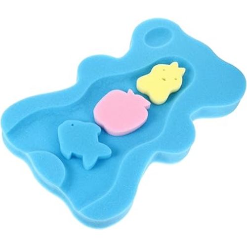 Infant Tub Cushion Baby Bath Sponge Pad Soft and Skid-Proof 4.5cm Thick Newborn Bath Sponge for Babies