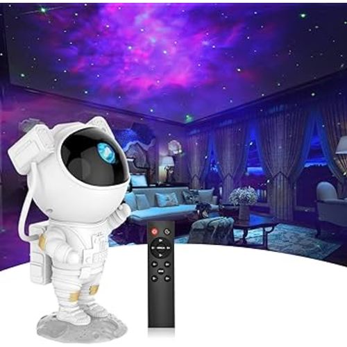 Astronaut Star Projector Night Light - Kids Galaxy Nebula Night Light Projector with Timer & Remote, Starry Space Projector for Bedroom & Game Room, Great Gift for Children & Adults on Christmas