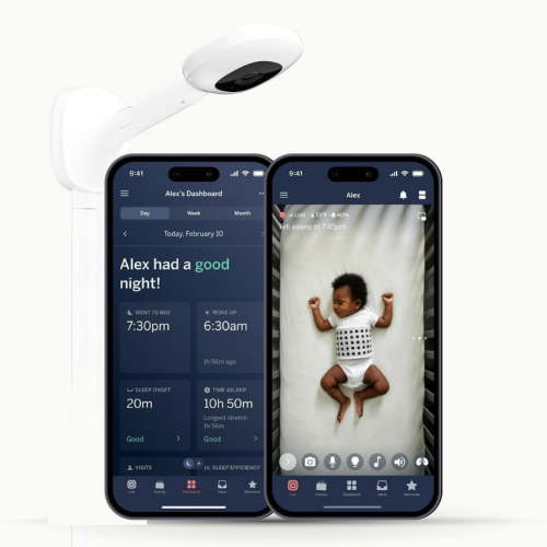 Nanit Pro Baby Monitor & Wall Mount: HD Video, Sound, Sleep Tracking, Sensor-Free Breathing Monitoring HSA/FSA Eligible
