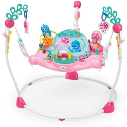 Baby Einstein Ocean Explorers Janet's Ocean Discovery Jumper, Baby Jumper Activity Center, Pink, Musical, Ages 6 Months +, Max Weight 25 lbs.