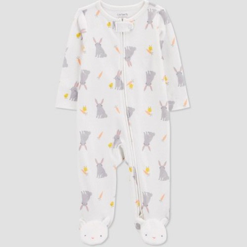 Carter's Just One You®️ Baby Bunny Printed Sleep N' Play - White Newborn