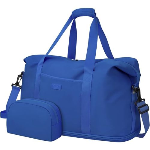 Expandable Travel Duffle Bags Weekender Overnight Bags for Women Men Hospital Bag for Women Labor Delivery with Toiletry Bag Waterproof