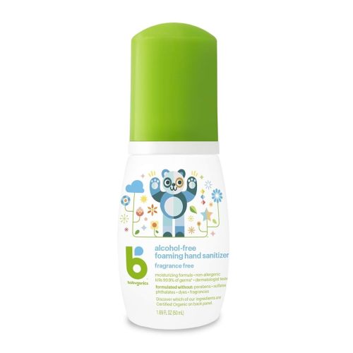 Babyganics Alcohol-Free Foaming Hand Sanitizer, On-The-Go, Fragrance Free, 1.69 oz, Packaging May Vary