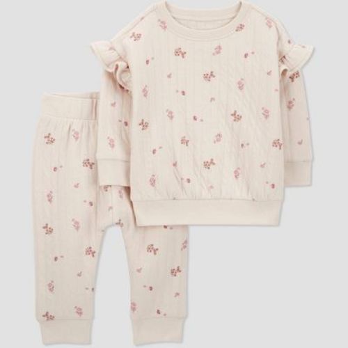 Carter's Just One You® Baby Girls' Floral Coordinate Set - Pink/Cream, Size: 9M