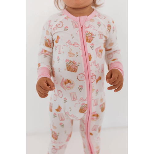 Croissants and Coffee Zipper Romper – In my Jammers