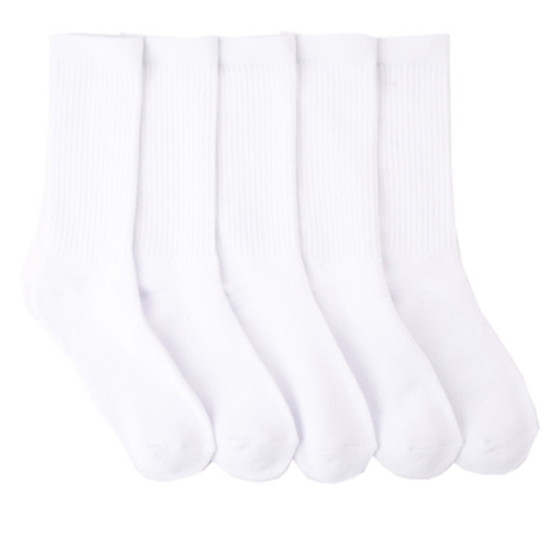 Womens Crew Socks 5 Pack - White | Journeys