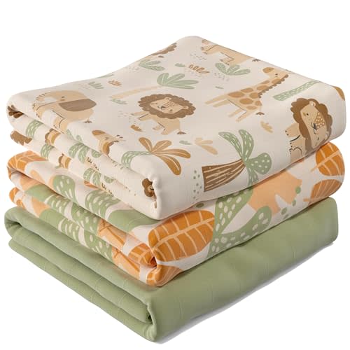 Muslin Swaddle Blankets, Muslin Baby Blanket, Extra Soft Muslin Blanket, 3 Pack, Large Receiving Blankets for Boys & Girls, Breathable Baby Essential