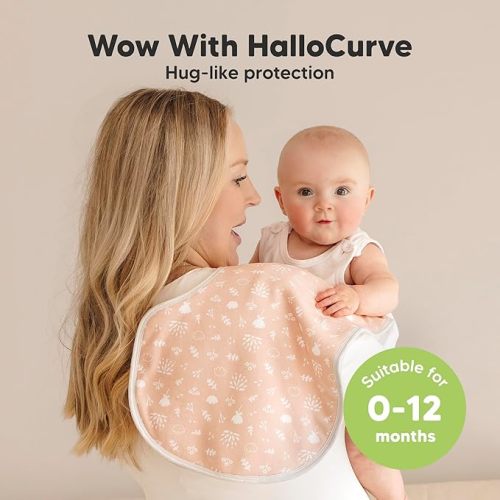 KeaBabies 4-Pack Burp Cloths Baby Girl, Boy - 22x12 Soft Organic Cotton Burping Cloths for Babies, Extra Absorbent Newborn Spit Up Rags, Large & Thick Baby Rags (Fleur)