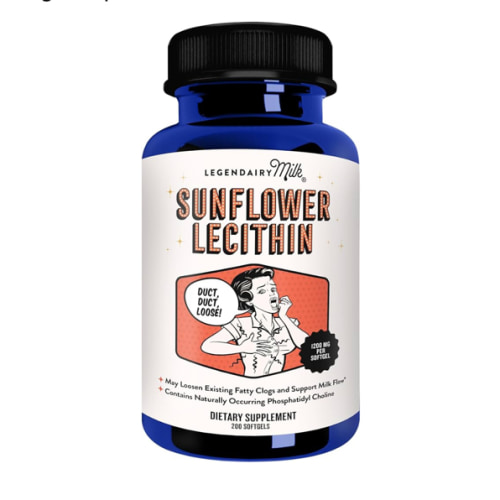 Legendairy Milk Sunflower Lecithin 1200mg, Lactation Support, Sunflower Lecithin Supplement for Clogged Milk Ducts, Made in USA, 200 Softgels