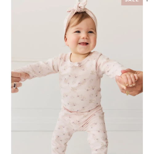 Organic Cotton Everyday Legging - Sweet Pea Floral – Jamie Kay USA