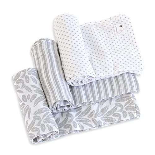 Burt's Bees Baby - HM25785 - Swaddles, Muslin Cotton Baby Blankets, 3-Pack, Multipurpose Lightweight & Breathable 100% Organic Cotton (Dottie Bee)