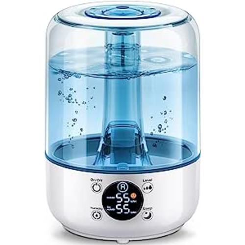 Amazon.com: Hilife Humidifiers for Bedroom, 3L Ultrasonic Cool Mist Humidifiers for Home Baby Nursery & Plants, Quiet Top Fill Air Humidifier Lasts Up to 30 Hours, Auto Shut-Off, Filterless : Home & Kitchen