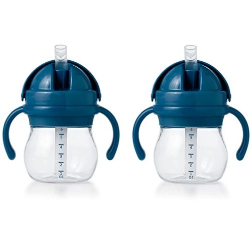 OXO Tot Transitions Straw Cup With Handles 6 oz - Navy - 2 Pack