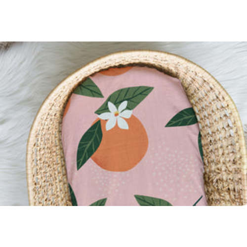 Orange Blossom | Moses Basket Sheet | 100% Organic Cotton Muslin – Humble Baby Goods