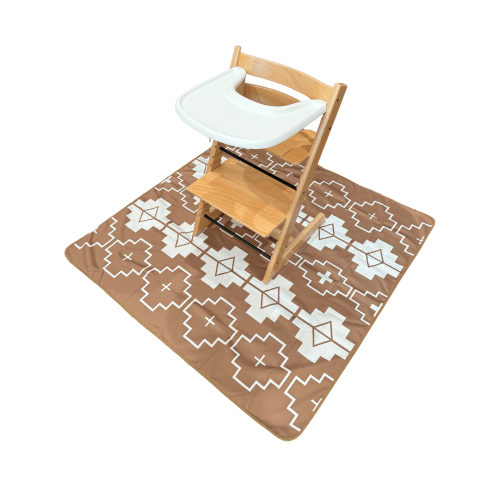 NEW! SPLAT MAT - TAN - for High Chairs + Play Time Messes