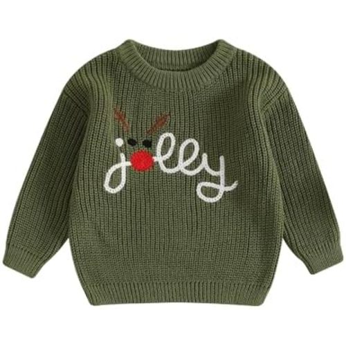 Toddler Baby Girl Knit Sweaters Oversized Long Sleeve Embroidery Shirt Top Newborn Infant Cute Fall Winter Clothes