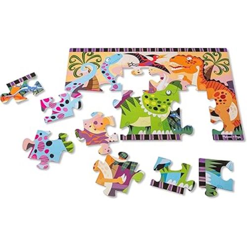 Melissa & Doug Dinosaur Dawn Jumbo Jigsaw Floor Puzzle (24 pcs, 2 x 3 feet) - FSC Certified