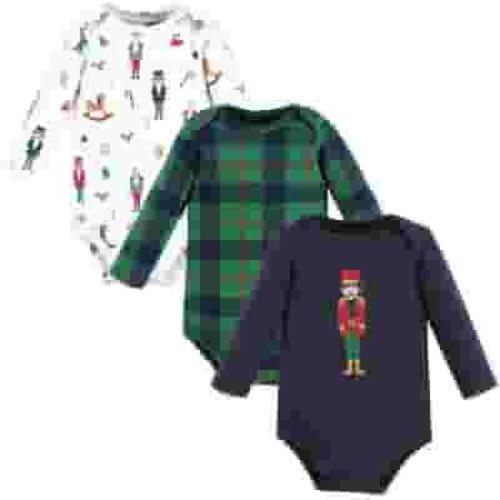 Hudson Baby Cotton Long-Sleeve Bodysuits, 3- Pack, Newborn- 24 Months
