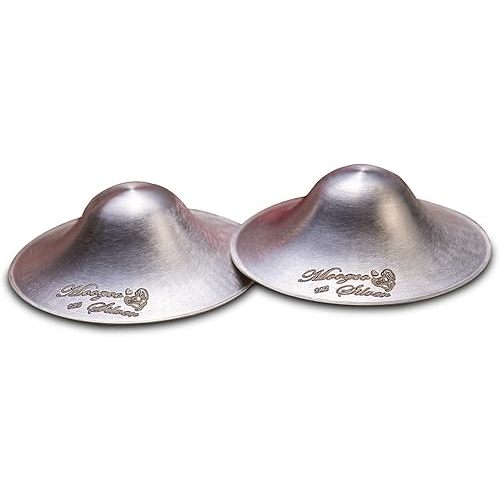 Moogco The Original Silver Nursing Cups - Nipple Shields for Nursing Newborn - Breastfeeding Essentials - Newborn Essentials Must Haves - Nipple Covers Breastfeeding - 925 Silver (X-Large)