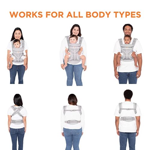 Ergobaby Omni 360 All-Position Baby Carrier for Newborn to Toddler with Lumbar Support & Cool Air Mesh (7-45 Lb), Pearl Grey - 1 Count (Pack of 1)