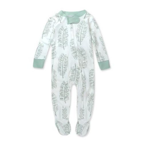 Organic Cotton Sleep & Plays Jumbo Leaf Sage Newborn