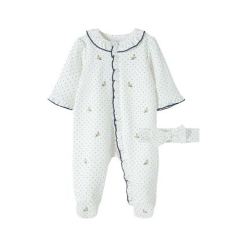 Baby Girls Footie and Headband Set
