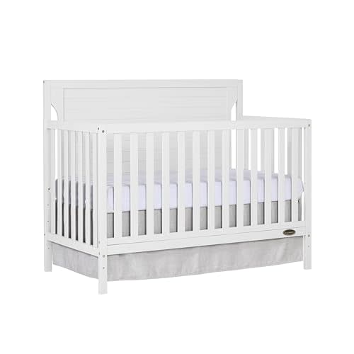 Dream On Me Cape Cod 5-in-1 Convertible Crib in White, Greenguard Gold Certified, 55x30x44.5 Inch (Pack of 1)