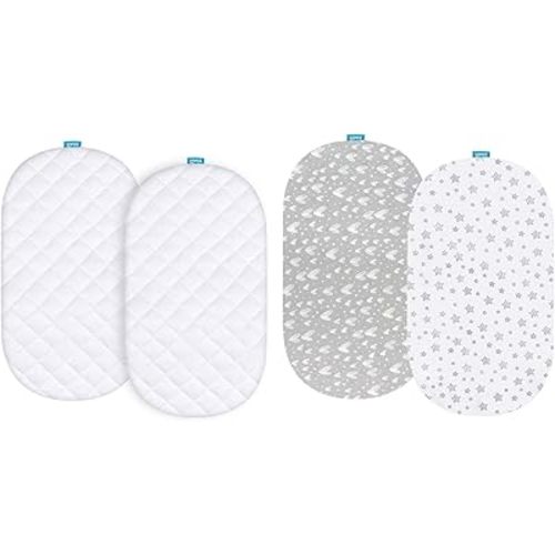 Bassinet Mattress Pad Covers and Sheets for Delta Children Sweet Dream Bassinet
