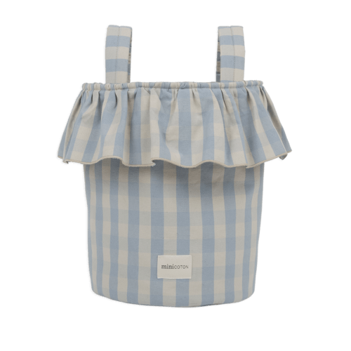 Basket Vichy - Blue + Sand - Minicoton