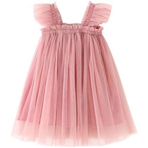 Toddler Baby Girl Princess Tutu Dress Tulle Bowknot Birthday Cake Smash Outfit Summer Wedding Dresses Photo Shoot 1-5T