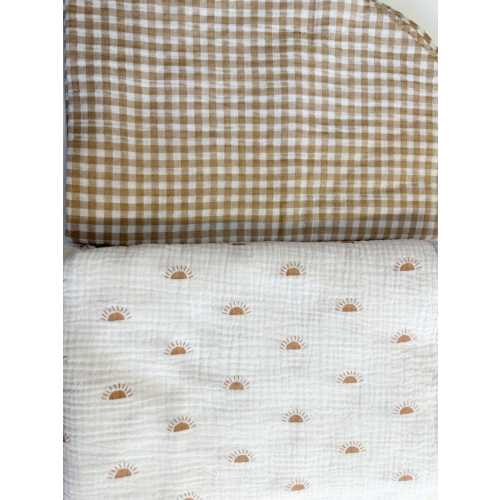 Gingham Muslin Snuggle Me Organic Cover: Baby Lounger Cover