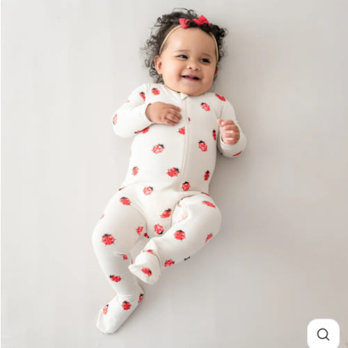 Zippered Footie in Love Bug