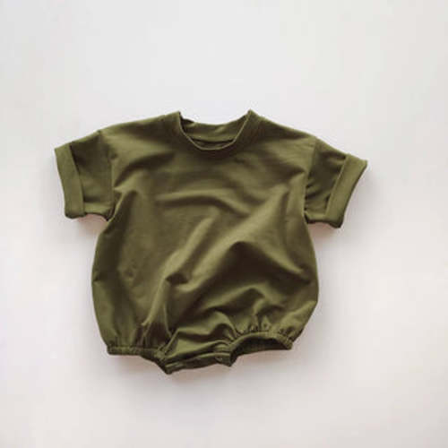 Short Sleeve T-shirt Bodysuit | RYAN AND REMI - Army Green - 0-6months