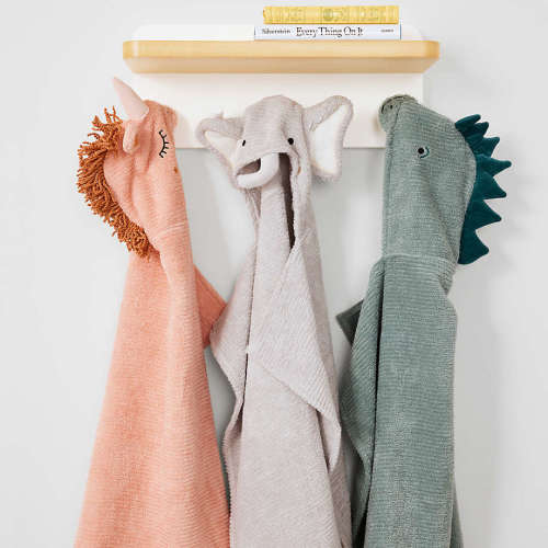 Personalized Dinosaur Organic Hooded Baby Towel