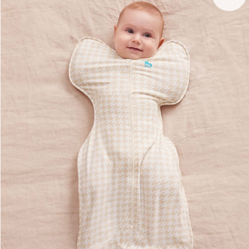 Swaddle Up™ 1.0 TOG Cotton Tan Houndstooth