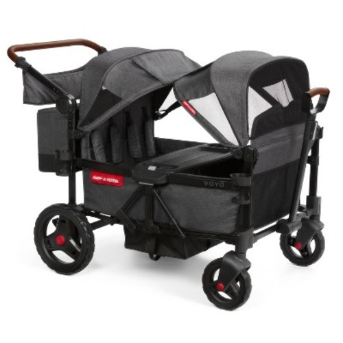 Radio Flyer Voya Quad Baby Stroller Wagon - Gray/Black