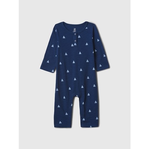 Baby Brannan Bear Footless One-Piece in pangea blue, size: 3-6 M