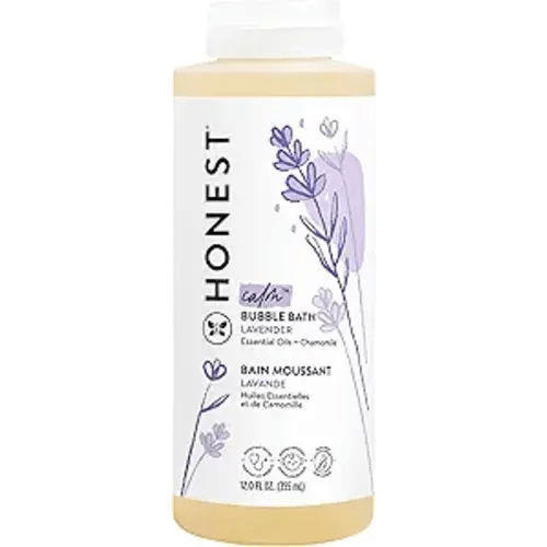 The Honest Company Foaming Bubble Bath | Gentle for Baby | Naturally Derived, Tear-free, Hypoallergenic | Lavender Calm, 12 fl oz