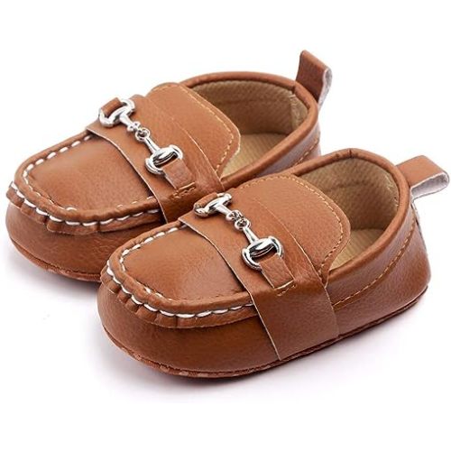 Baby Boys Girls Oxford Shoes PU Leather Soft Sole Sneakers Anti-Slip Toddler Ankle Boots Infant Walking Shoes