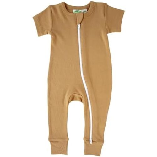 PARADE Organic Essentials '2-Way' Zip Romper - Short Sleeve