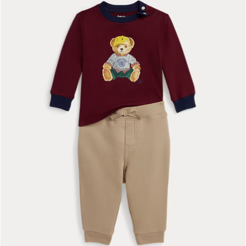 Polo Bear Jersey Tee & Fleece Pant Set