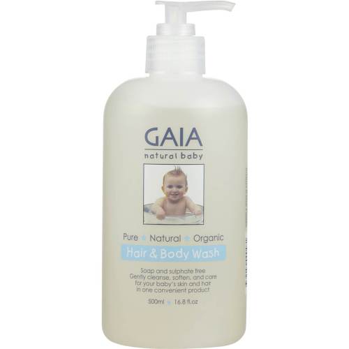 Gaia Natural Baby Hair & Body Wash 500mL